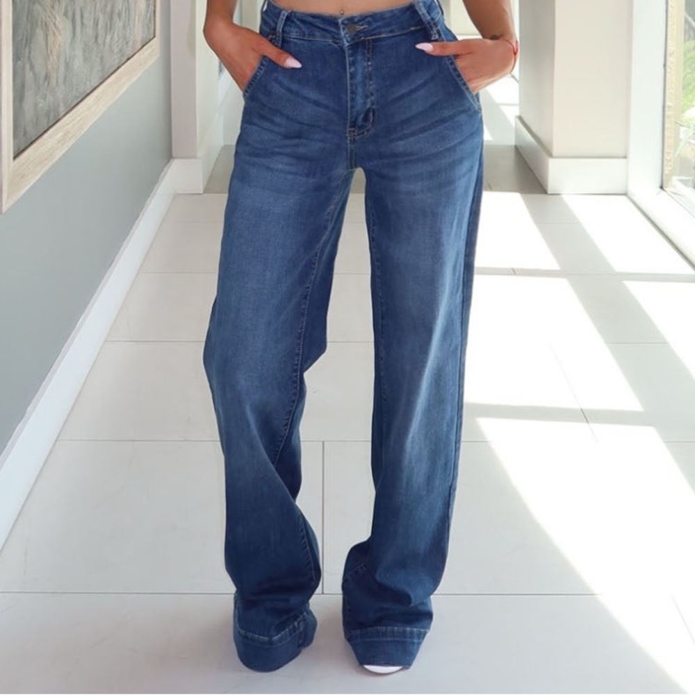 Tall/Long High Stretch Dark Wash Trouser Jeans